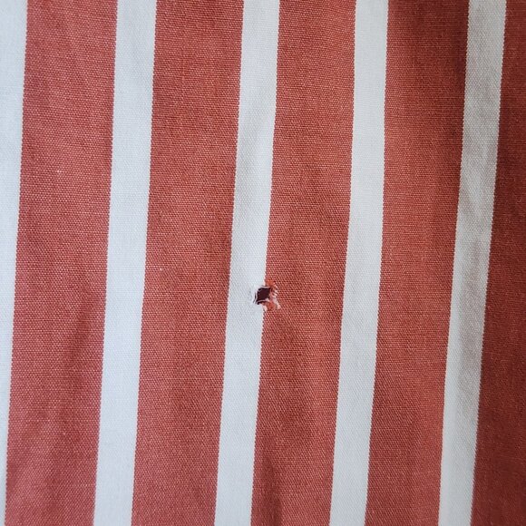 Peter Millar Mens Button Up Shirt Long Sleeve Striped Cotton Brown White Size L - Picture 7 of 8